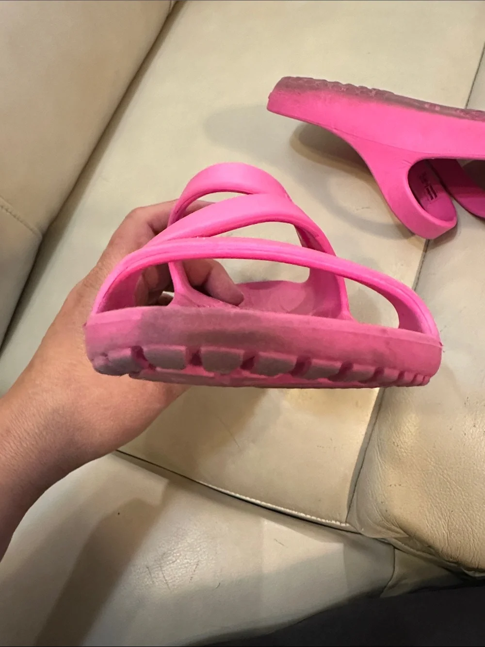 CROCS Swiftwater Hot Pink Triple Strap Slide Sandals Women's Size 9